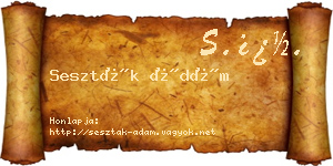 Seszták Ádám névjegykártya